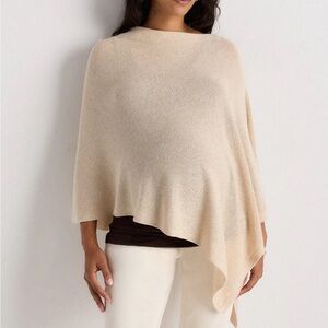 Quince Cream Knit Poncho Sweater